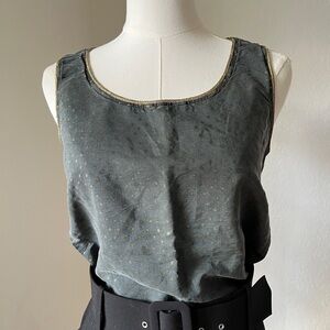 Yves Saint Laurent Gray Gold Tank Top Relaxed Fit